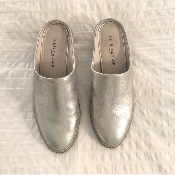 Kelsi Dagger Brooklyn silver Kerley mules 🤍 - Picture 9 of 16